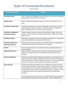 Microsoft Word - OS Types of Ceremonial Documents