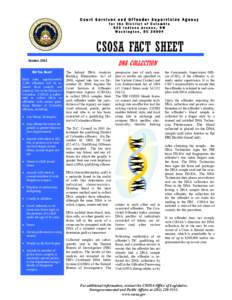 Court Services and Offender Supervision Agency for the District of Columbia 633 Indiana Avenue, NW Washington, DC[removed]CSOSA FACT SHEET