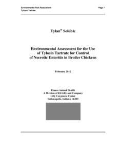 Environmental Risk Assessment Tylosin Tartrate Page 1  Tylan® Soluble