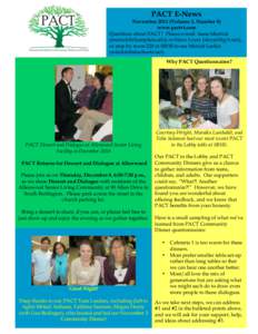 PACT E-News  November[removed]Volume 3, Number 8) www.pactvt.com Questions about PACT? Please e-mail Susie Merrick ([removed]) or Steve Loyer ([removed]),