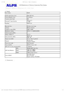 UGZZ Series - Basic information ALPS Manufacturer of Electronic Components/Parts Catalog B l uetooth™ Modul e f or A utomoti v e ( A l l -i n One Ty pe)