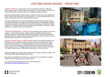 BRIEF: CUSTOMS HOUSE SQUARE (CHSQ) FLYER