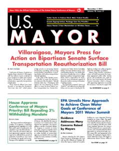 Since 1933, the Official Publication of The United States Conference of Mayors  November 7, 2011 Volume 78, Issue 17  U.S.