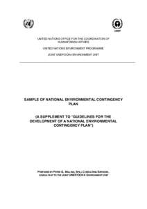 UNEP  UNITED NATIONS OFFICE FOR THE COORDINATION OF HUMANITARIAN AFFAIRS UNITED NATIONS ENVIRONMENT PROGRAMME JOINT UNEP/OCHA ENVIRONMENT UNIT