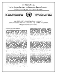 Communication / Information society / Digital divide / Internet governance / World Summit on the Information Society / E-Services / Information and communication technologies in education / United Nations Information and Communication Technologies Task Force / Information and communication technologies for development / Technology / Computing / Information technology