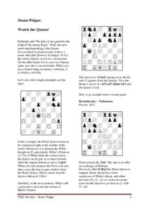 Chess / Chess openings / Susan Polgar / Blunder / World Chess Championship