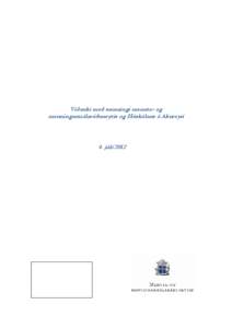 Viðauki með samningi menntamennta og menningarmálaráðuneytis og Háskólans á Akureyri 4. júlí 2012  Efnisyfirlit