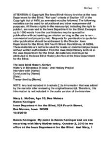 Microsoft Word - IDBOHTranscript.Mary McGee.Karen Keninger[removed]doc