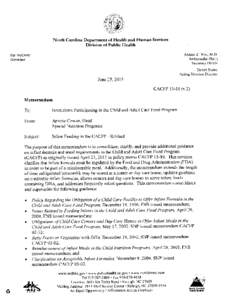 Nonh Catolina Depattment of Health and Fluman Services Division of Public Health Pat Aldona Z. Wos, M.D. Ambassador (Ret.)