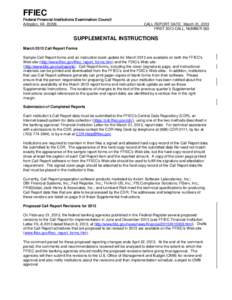 Bank regulation in the United States / Economics / Call report / Banking / Mortgage / Loan / Debt / Bank / Mortgage loan / Finance / Financial economics / United States housing bubble