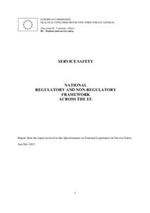 EUROPEAN COMMISSION HEALTH & CONSUMER PROTECTION DIRECTORATE-GENERAL Directorate B - Consumer Affairs B3 - Product and service safety  SERVICE SAFETY