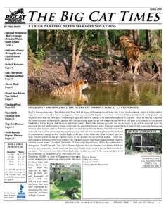 SpringThe Big Cat Times In this issue  a tiger paradise needs major renovations