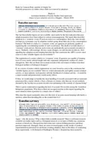 Reply by Cameron Horn, member of Origins Inc (from the perspective of a father whose child was removed by adoption) Reply to Australian Institute of Family Studies final report into Impact of past adoption practices (Hig