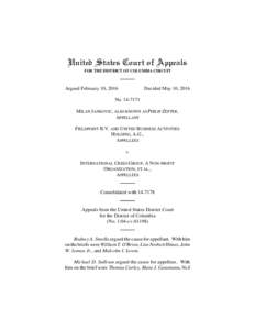 United States Court of Appeals FOR THE DISTRICT OF COLUMBIA CIRCUIT Argued February 10, 2016  Decided May 10, 2016
