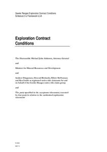 Gawler Ranges Exploration Contract Conditions