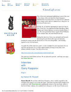 The Skittles Room  One of the most anticipated publishing events of the year