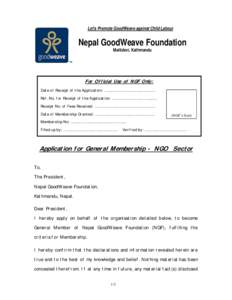 Microsoft Word - Application Form for GW General Membership - NGO