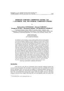 Nanthagopal, K., et al.: Hydrogen Enriched Compressed Natural Gas … THERMAL SCIENCE, Year 2011, Vol. 15, No. 4, pp[removed]