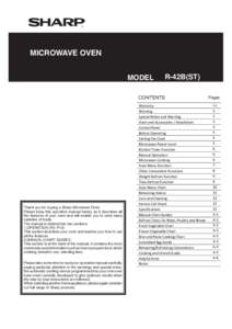 R  MICROWAVE OVEN MODEL  R-42