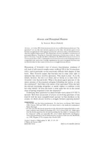 “AGPh 2/09” — [removed] — 11:51 — page 119 — #5  Akrasia and Perceptual Illusion by Jessica Moss (Oxford) Abstract : de Anima III.10 characterizes akrasia as a conflict between phantasia (“imagination”) o