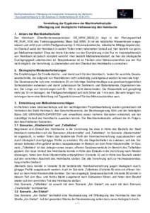 Machbarkeitsstudie zur Offenlegung und ökologischen Verbesserung des Heimbachs - Kurz-Zusammenfassung für den Ausschuss für Stadtentwicklung amVorstellung der Ergebnisse der Machbarkeitsstudie: Offenlegu