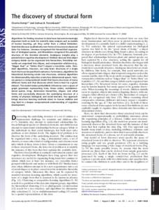 SEE COMMENTARY  The discovery of structural form Charles Kemp*† and Joshua B. Tenenbaum‡ *Department of Psychology, Carnegie Mellon University, 5000 Forbes Avenue, Pittsburgh, PA 15213; and ‡Department of Brain and