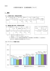 別紙３  小笠原村の給与・定員管理等について １