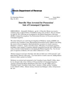 For Immediate Release May 10, 2011 Contact: Susan Hofer[removed]