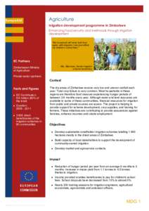 --->  EuropeAid Agriculture Irrigation development programme in Zimbabwe 