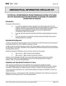 AIP Canada (ICAO) Aeronautical Information Circulars