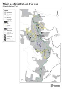 Mount Mee forest trail and drive map, D’Aguilar National Park