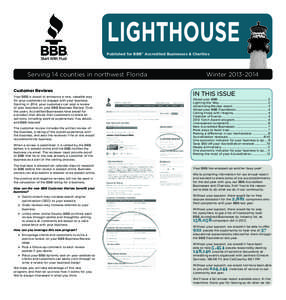LIGHTHOUSE ® Published for BBB® Accredited Businesses & Charities  Serving 14 counties in northwest Florida