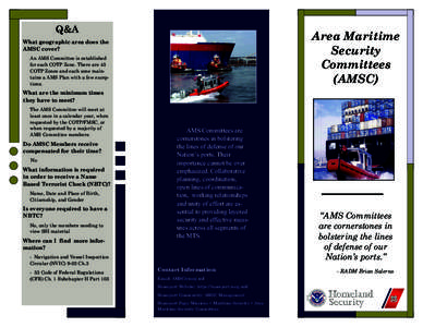 Q&A  Area Maritime Security Committees (AMSC)