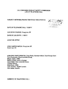 ASTM Baby Monitor Task Group Teleconference - October 28, 2011