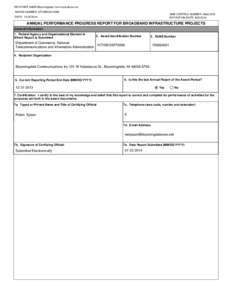 RECIPIENT NAME:Bloomingdale Communications Inc AWARD NUMBER: NT10BIX5570099 OMB CONTROL NUMBER: [removed]EXPIRATION DATE: [removed]