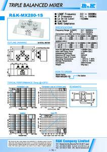 TRIPLE BALANCED MIXER  R&K reserves the right to make changes in the specifications of or discontinue products at any time without notice. R&K products shall not be used for or in connection with equipment that requires 