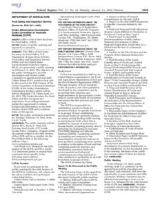 Federal Register / Vol. 77, No[removed]Monday, January 23, [removed]Notices DEPARTMENT OF AGRICULTURE International Participant Code: ([removed]–6463.