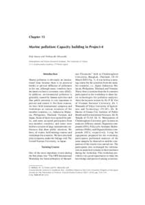 Chapter 15  Marine pollution: Capacity building in Project-4 Koji Inoue and Nobuyuki Miyazaki Atmosphere and Ocean Research Institute, The University of Tokyo, 5-1-5 Kashiwanoha, Kashiwa[removed], Japan