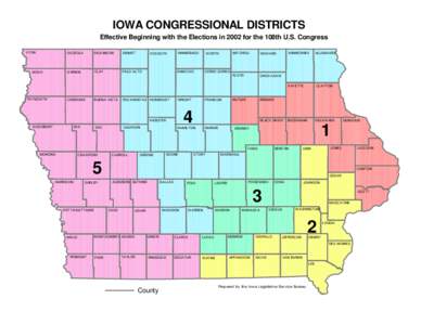 IOWA CONGRESSIONAL DISTRICTS Effective Beginning with the Elections in 2002 for the 108th U.S. Congress LYON SIOUX