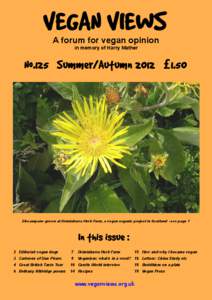 VEGAN VIEWS A forum for vegan opinion in memory of Harry Mather No.125 Summer/Autumn 2012 _ £1.50
