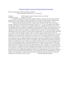 Southern Campaign American Revolution Pension Statements Pension Application of Michael Pilgrim: S31909 Transcribed and annotated by C. Leon Harris Georgia} In the Superior Court of said County now sitting Lumpkin County