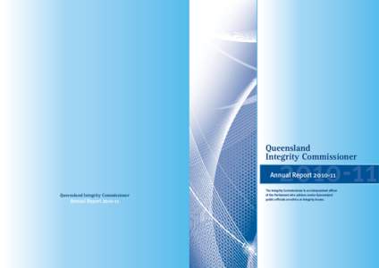 Queensland Integrity Commissioner[removed]Annual Report[removed]