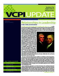 Newsletter of the Virginia Center for Policing Innovation UPDATE