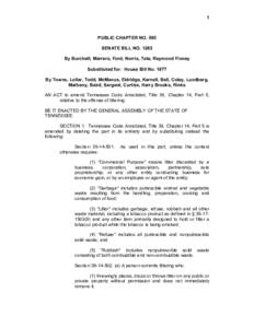 1  PUBLIC CHAPTER NO. 595 SENATE BILL NO[removed]By Burchett, Marrero, Ford, Norris, Tate, Raymond Finney Substituted for: House Bill No. 1877