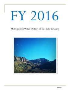 FY 2016 Metropolitan Water District of Salt Lake & Sandy Budget 001   