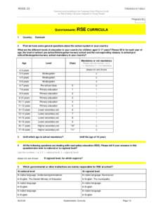 ROSE 25  TREN/E3[removed]Inventory and compiling of an European Good Practice Guide on Road Safety Education targeted at Young People Please don’t fill in