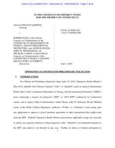 Case 3:16-cvCSH Document 22 FiledPage 1 of 14  IN THE UNITED STATES DISTRICT COURT FOR THE DISTRICT OF CONNECTICUT  ALLCO FINANCE LIMITED,