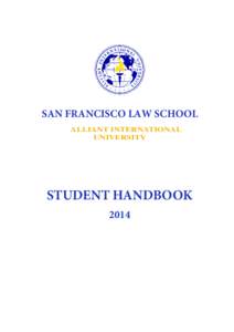 San Francisco Law School Student Handbook 2014