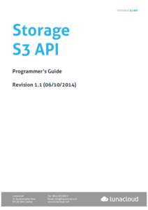 STORAGE S3 API  Storage S3 API Programmer’s Guide Revision[removed])