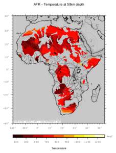 AFR − Temperature at 50km depth˚ 85